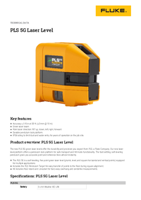 Thumbnail of document Data Sheet - PLS 5G KIT, 5-Point Green Laser Kit